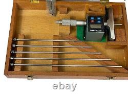 Mitutoyo 329-316 DMC-6 D Digimatic Depth Micrometer Interchangeable w 6 Rods EX