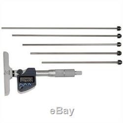 Mitutoyo 329-350-30 0-6 Digital Depth Micrometer Set with4 Base