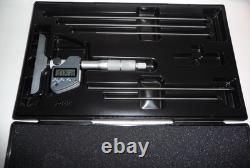 Mitutoyo 329-350-30 Digital Depth Micrometer 0-6/ 0-150mm -6 Rods Gently used