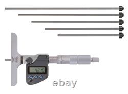 Mitutoyo 329-350-30 Digital Depth Micrometer Interchangeable Rod 0-6