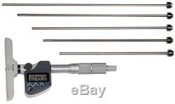 Mitutoyo 329-350-30 Digital Depth Micrometer, Interchangeable Rod Type 0-6 NIB