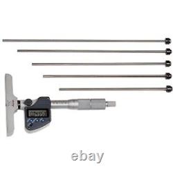 Mitutoyo 329-350-30 Set Digital Depth Micrometer with 6 Rods Grey DMC 4-6 MX