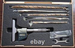 Mitutoyo 329-511-30 DMC100-150 Depth Gauge Micrometer Full Set In Case