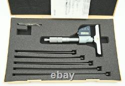 Mitutoyo 329-711-10 DMC4-6 DM Digital Depth Micrometer with Rods and Case