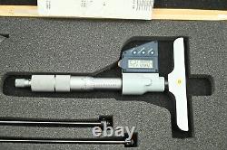 Mitutoyo 329-711-10 DMC4-6 DM Digital Depth Micrometer with Rods and Case