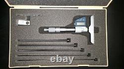Mitutoyo 329-711-30 Set Digital Depth Micrometer with 6 Rods Grey