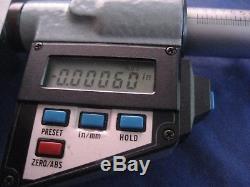 Mitutoyo 329-711 Digital Output Depth Micrometer 0 to 6 w Case & Ext Rods DMC4
