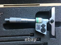 Mitutoyo 329 Series 329-711 Interchangeable Rod Electronic Depth Micrometer Nice