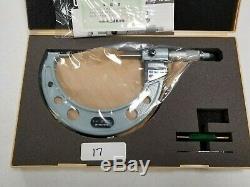 Mitutoyo 331-744 3- 4.00005 & 0.001mm Anvil Micrometer set new in box