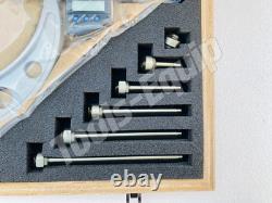 Mitutoyo 340-351-30 Digital Outside Micrometer 0-6 Interchangeable Anvil