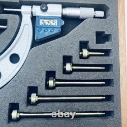 Mitutoyo 340-711-30 Interchangeable Outside Micrometer Digital Set 0-6 NICE