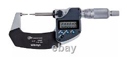 Mitutoyo 342-351-30 Digimatic Point Micrometer 0- 1/25.4mm SPC IP65 15 Deg