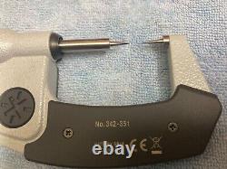 Mitutoyo 342-351-30 Digimatic Point Micrometer 0- 1/25.4mm SPC IP65 15 Deg