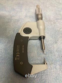Mitutoyo 342-351-30 Digimatic Point Micrometer 0- 1/25.4mm SPC IP65 15 Deg