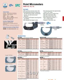 Mitutoyo 342-361-30 Digimatic Point Micrometer 0- 1/25.4mm SPC IP65 30 Deg