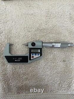Mitutoyo 342-741-30 Digimatic Point Micrometer, 0-1/0-25mm Range. 00005/0.001
