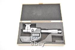 Mitutoyo 345-351 Ratchet Thimble Digital Inside Micrometer 1-2.00005 with Case