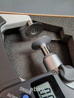 Mitutoyo 369-350 Digital Disk Micrometer, Non-Rotating Spindle, 0-1