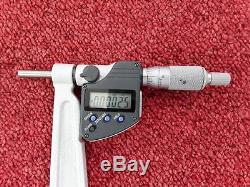 Mitutoyo 389-352 Digimatic Digital Plate / Sheet Metal Micrometer 0-2 With Case