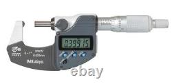 Mitutoyo 395-351-30 Spherical Face Micrometer, 0-1.0001.00005/0.001mm