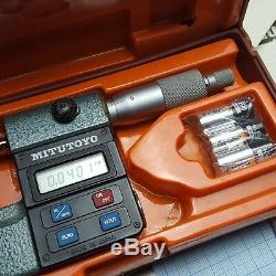 Mitutoyo 395-351 Spherical Anvil Digital Micrometer 0-25mm (0.001mm) Vintage