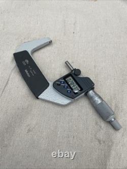 Mitutoyo 395-353 Spherical LCD Face Micrometer, Ratchet Stop, 2-3