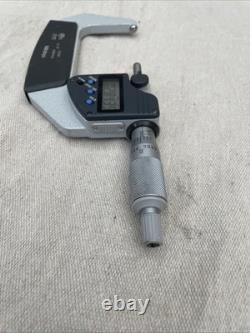 Mitutoyo 395-353 Spherical LCD Face Micrometer, Ratchet Stop, 2-3