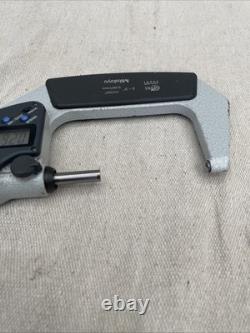 Mitutoyo 395-353 Spherical LCD Face Micrometer, Ratchet Stop, 2-3