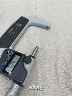 Mitutoyo 395-353 Spherical LCD Face Micrometer, Ratchet Stop, 2-3
