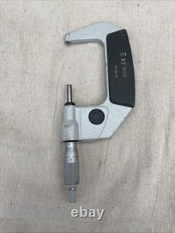 Mitutoyo 395-353 Spherical LCD Face Micrometer, Ratchet Stop, 2-3
