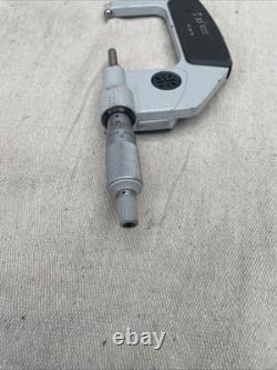 Mitutoyo 395-353 Spherical LCD Face Micrometer, Ratchet Stop, 2-3