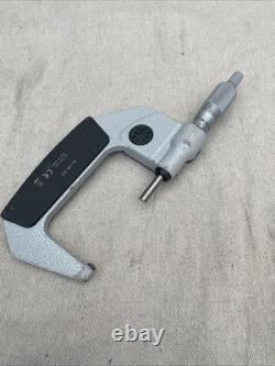 Mitutoyo 395-353 Spherical LCD Face Micrometer, Ratchet Stop, 2-3