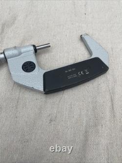 Mitutoyo 395-353 Spherical LCD Face Micrometer, Ratchet Stop, 2-3
