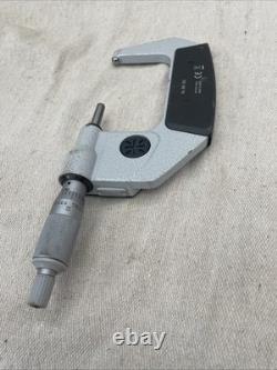Mitutoyo 395-353 Spherical LCD Face Micrometer, Ratchet Stop, 2-3