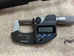 Mitutoyo 395-371-30 0-1 Electronic Spherical Face Micrometer with Data Output