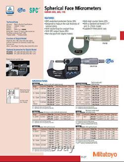 Mitutoyo 395-373-30 Digimatic Spherical Micrometer S-S, 2- 3/75mm SPC IP65