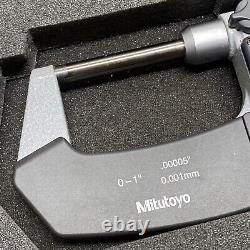 Mitutoyo 406-350 Digimatic Non-Rotating Spindle Micrometer, 0-1/0-25.4mm