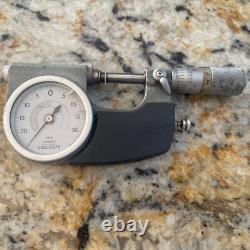 Mitutoyo 510-131 Indicating Micrometer, 0-1 Range, 0.00005 Graduation IP54