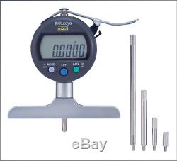 Mitutoyo 547-218S Depth Gage 0-8/200mmX. 0005/0.01mm 4 Base Depth micrometer
