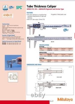 Mitutoyo 573-761-20 Digimatic Tube Caliper 0 6 / 0 150mm SPC IP67