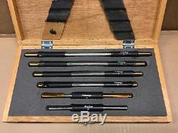 Mitutoyo 6-12 Digit Counter OD Micrometers set withgage standards & dovetail box