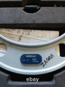 Mitutoyo 6-7 Digital Micrometer in wooden case 293-753-30