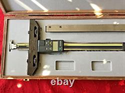 Mitutoyo Absolute Digimatic Electronic Depth Gage and Wooden Case