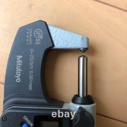 Mitutoyo BMD-25MJ Digital Micrometer 0-25mm IP65 Waterproof Japan with Case