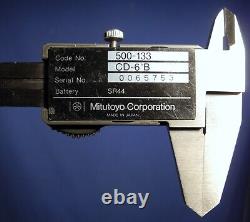 Mitutoyo CD-6B Digital Caliper + 0-1 Digital Micrometer 293-765-10 Wooden Case