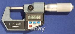 Mitutoyo CD-6B Digital Caliper + 0-1 Digital Micrometer 293-765-10 Wooden Case