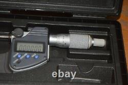 Mitutoyo Coolant Proof Digital Micrometer Spherical Face 395-351 0-1 in