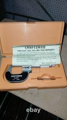 Mitutoyo Craftsman #38666 English/Metric Digit Micrometer 0-1/0-25mm