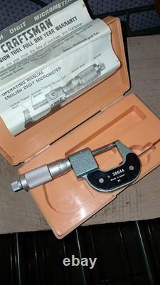 Mitutoyo Craftsman #38666 English/Metric Digit Micrometer 0-1/0-25mm
