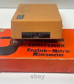 Mitutoyo Craftsman #38666 English/Metric Digit Micrometer 0-1/0-25mm